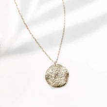 Load image into Gallery viewer, Textured Medal Necklace - Maya