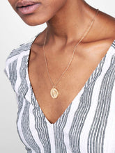 Load image into Gallery viewer, Flower Coin Necklace - Plato
