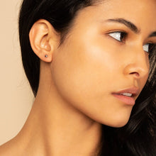 Load image into Gallery viewer, 14K Gold Ball Earrings - Mini Sphere White
