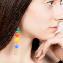 Load image into Gallery viewer, Enamel Drop Earrings - Love