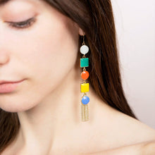 Load image into Gallery viewer, Enamel Drop Earrings - Love