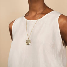 Load image into Gallery viewer, Textured Medal Necklace - Maya