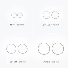 Load image into Gallery viewer, 14K White Gold Hoop Earrings - Mini Hoops