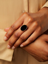 Load image into Gallery viewer, Oval Stone Ring - Mara Onyx
