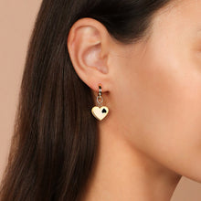 Load image into Gallery viewer, Reversible Heart Hoop Earrings - Maha
