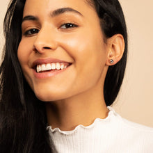 Load image into Gallery viewer, 14K Gold Ball Earrings - Small Sphere White
