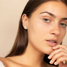 Load image into Gallery viewer, Small Textured Coin Earrings - Litsa
