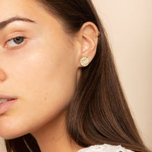 Load image into Gallery viewer, Small Textured Coin Earrings - Litsa
