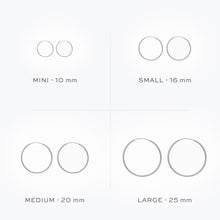 Load image into Gallery viewer, 14K White Gold Hoop Earrings - Large Hoops
